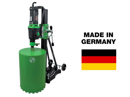 | EBM 352/3 PSA | 14" Capacity, 110 V, Concrete Core Drilling Rig with Anchor Stand. Wet Diamond Core Drill - 3-Speed for Concrete, Brick, Block, Asphalt, and Stone - Made in Germany