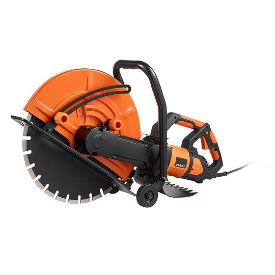 Uimoso 16'' Electric Concrete Saw Wet/Dry Saw Cutter with Water Pump and Blade