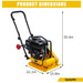 7.0HP Walk-Behind Vibratory Plate Compactor Rammer Jack Tamper 212CC Gas Engine
