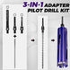 3" Pro Dry Core Drill Bit with Pilot Bit & 3 Adapters (SDS Plus/Sds Max/1/2 Hex), Upgraded-Welded Blade Core Bits for Concrete with Rebar, Masonry, Brick, Mortar - 9.5" Depth, 5/8"-11 Thread