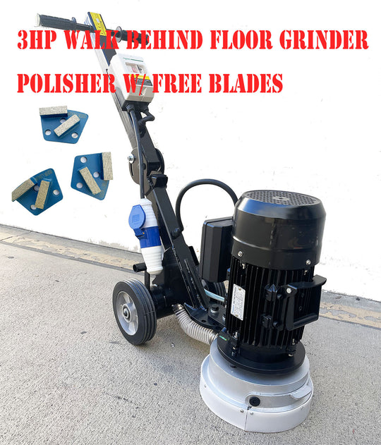 3HP Walk-Behind 2200W 10" Electric Concrete Floor Grinder Finish Smooth Surface