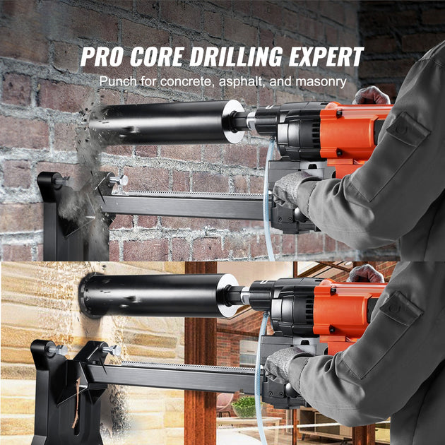Diamond Core Drill Machine Concrete Core Drill Rig Casters 2500W 750RPM