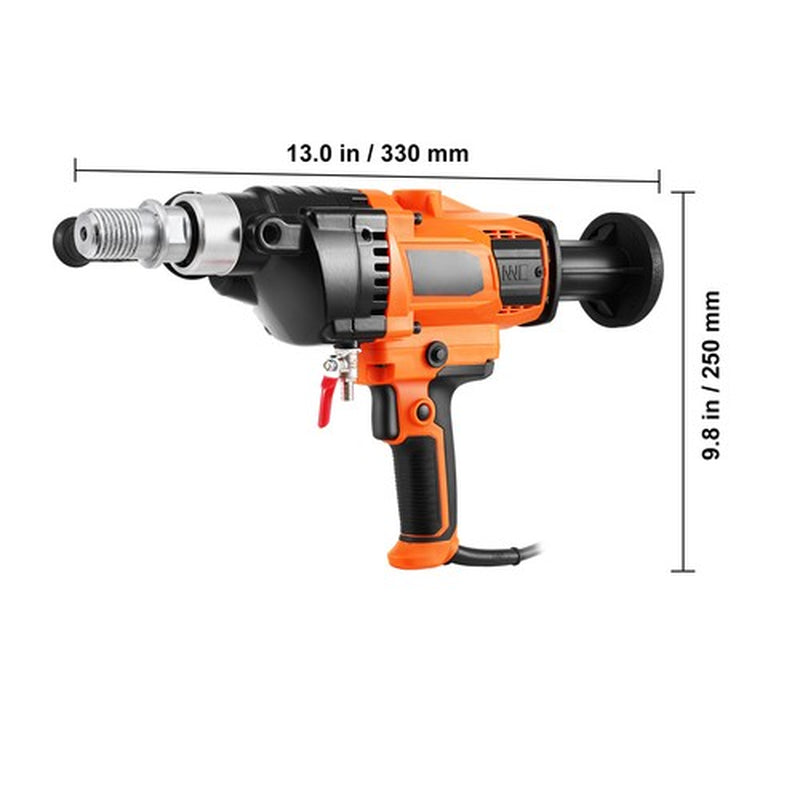 Core Drill Machine 0.8-6.3In Dia 2000W Handheld Core Drill Rig for Mixing