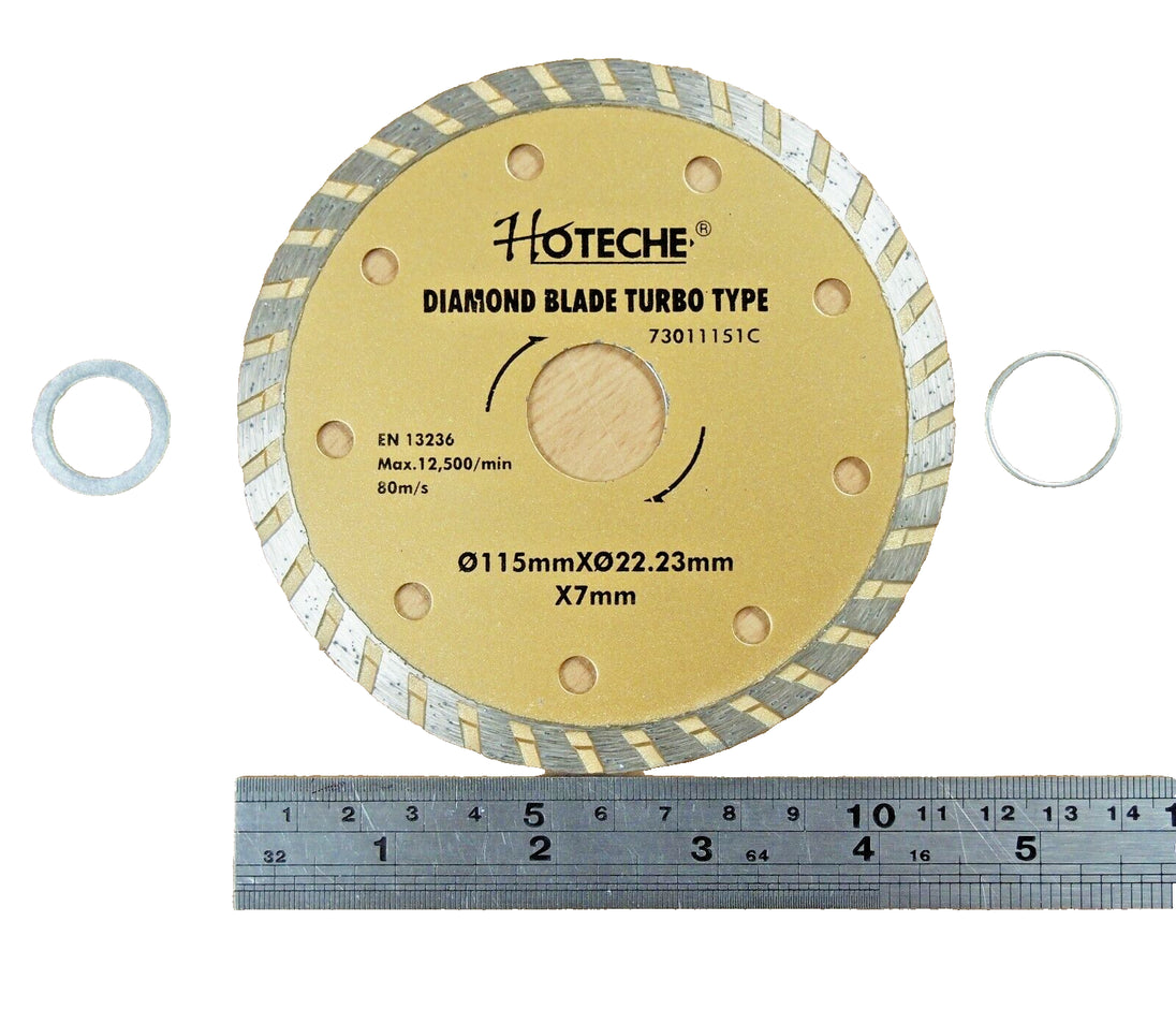 Lot of (10) 4-1/2" Diamond Blade Wet/Dry Turbo Arbor 7/8" 5/8" 20Mm