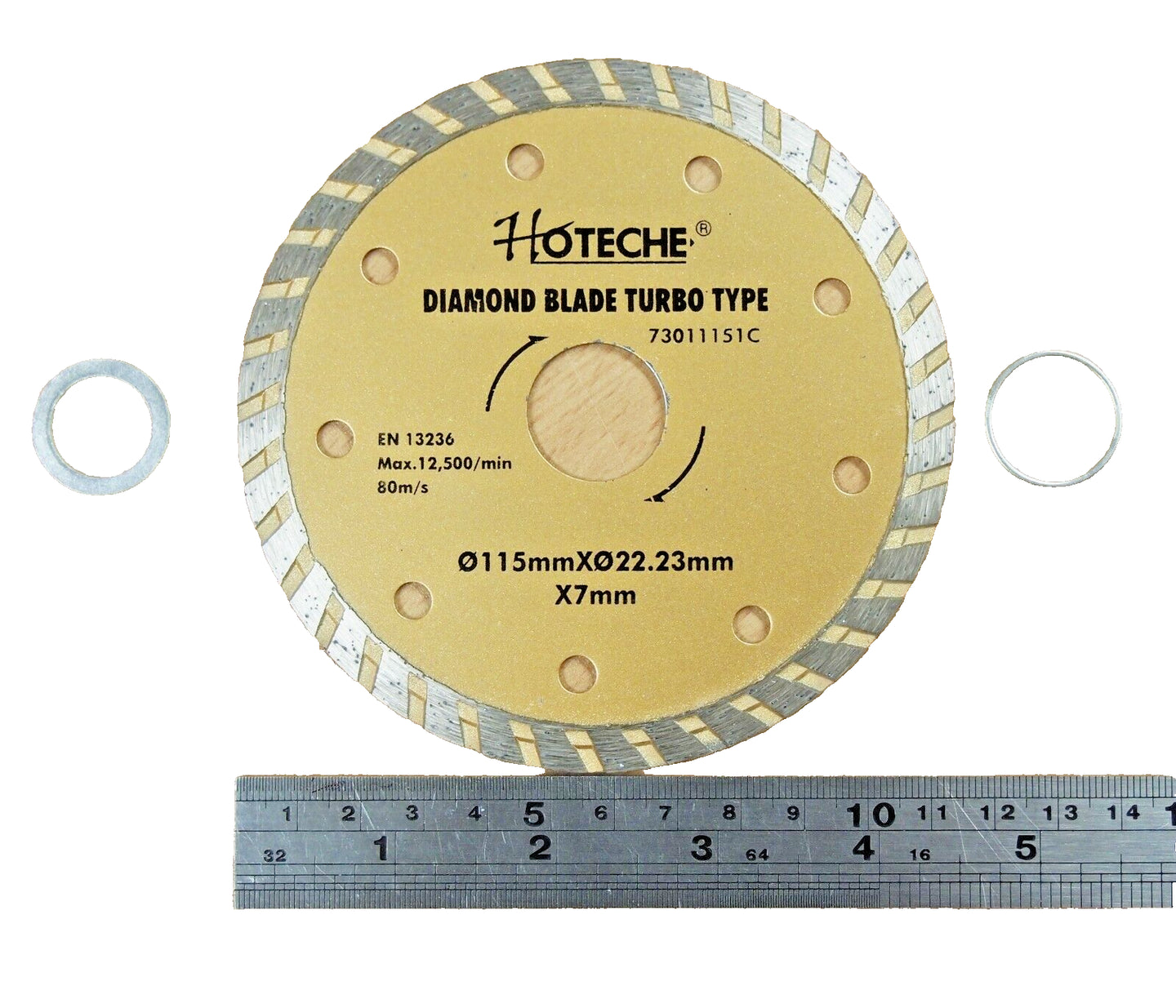 Lot of (10) 4-1/2" Diamond Blade Wet/Dry Turbo Arbor 7/8" 5/8" 20Mm