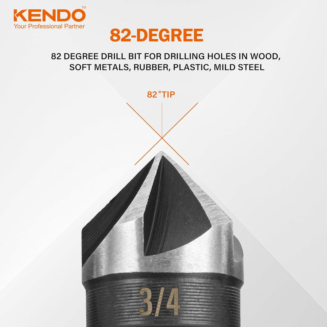 5PCS Countersink Drill Bit Set, High Speed Steel Countersink Bits, 82 Degree 5 Flute Pieces, 1/4 Inch Hex Shank, Fit for Sink Holes into Metals, Wood, Plywood, Plastic with Aluminum Case
