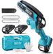 Mini Chainsaw, 6-Inch Mini Chainsaw Cordless, Handheld Electric Power Chain Saw with 2 Batteries, for Tree Trimming Wood Cutting, Best Gifts for Father, Dad, Husband, Men