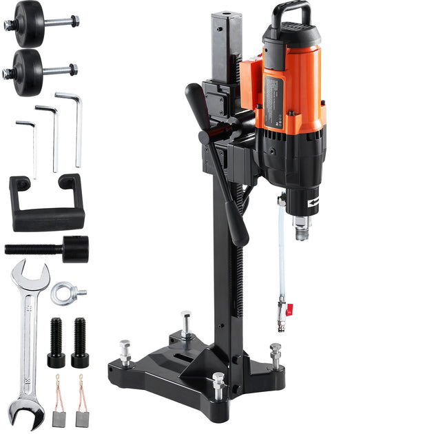 Diamond Core Drill Machine Concrete Core Drill Rig Casters 2500W 750RPM