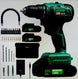 20V Cordless Brushless Power Drill Set with 2 Batteries and Charger, Tool Bag