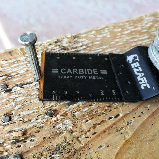 Carbide Oscillating Tool Blades, Multitool Blades Heary Duty for Hard Material, Metal, Nails. Bolts. Screws, 3-Pack