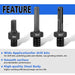 2PCS Core Drill Bit Adapter 5/8"-11 Thread Male to 3/8" SDS plus Shank and 3/8" Triangle Shank 5/8" -11 Male Drill Bit Adapter for Threaded Diamond Hole Saw Diamond Core Drill