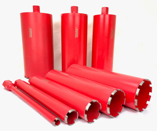 BLUEROCK 8Z1RB Concrete Core Drill with Rolling Base Stand + 1" - 8" Wet Bit Set