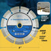 6" Segmented Diamond Saw Blade for Concrete, Brick, Block and Masonry, 10Mm Segment Height, 7/8"-5/8" Arbor