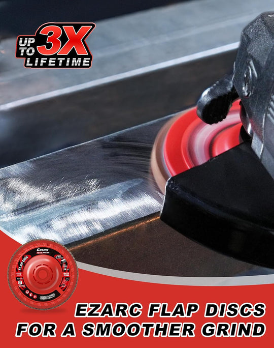 Flap Discs 40 Grit, 4-1/2" X 7/8" Ceramic Grain Flap Sanding Disc, Type 27 Heavy Duty Abrasive Trimmable Grinding Wheel Finishing for Stainless Steel, Sheet Metal (5 Pack)