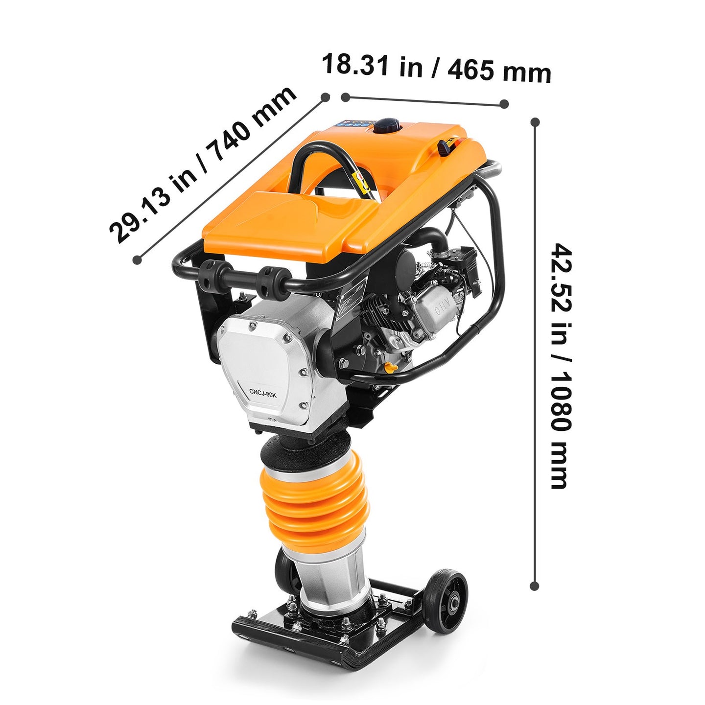 6.5 HP 196 Cc Four-Spring Jumping Jack Vibratory Rammer Plate Tamper Compactor