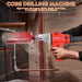 Diamond Core Drilling Machine, Handheld Dry and Wet Core Drill Rig, 1-1/4"Threaded Shaft, Equipped with Wet Drill Bits 1.25", 2.5", 3.25",4"And Water Pump Set, for Concrete Bricks and Stones