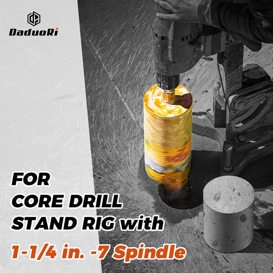 1 1/2 Inch Wet Core Drill Bit, 1.5" Core Bits for Concrete, 14" Drilling Depth, 1-1/4"-7 Thread Diamond Core Drill for Cured Concrete, Hard Masonry, Brick, Solid Cement, Stucco, Stone (38Mm)