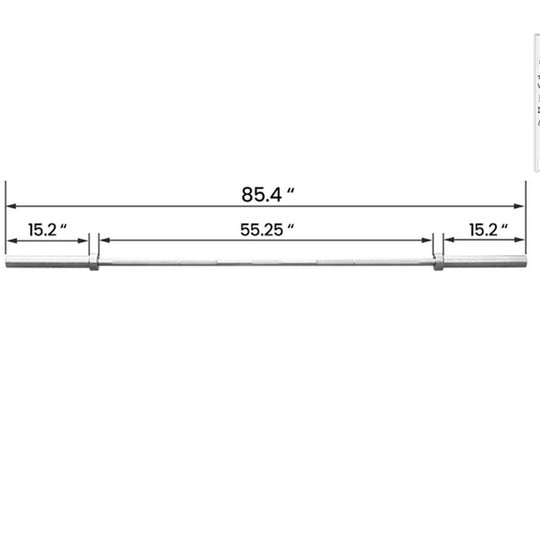 7FT Chrome Olympic Barbell Lifting Bar Weight Workout Gym Bench Workout 35.9 Lb