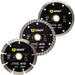 3 PCS 4 1/2 Inch Diamond Blade for Angle Grinder — Diamond Cutting Wheel for Cutting Stone, Marble, Granite, Brick, Masonry, Paving Flag, Concrete —