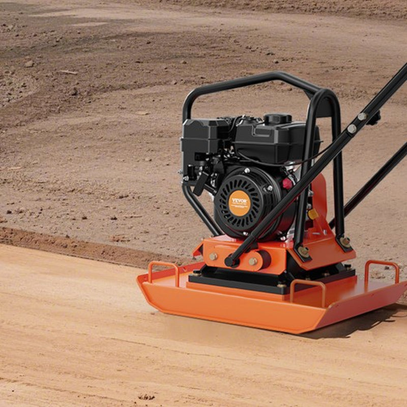 VEVOR 7.0Hp Walk-Behind Vibratory Plate Compactor Soil Dirt Rammer Gas Engine