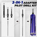 2-1/2" Pro Dry Core Drill Bit with Pilot Bit & 3 Adapters (SDS Plus/Sds Max/1/2 Hex), Upgraded-Welded Core Bits for Concrete with Rebar, Masonry, Brick, Mortar - 9.5" Depth, 5/8"-11 Thread