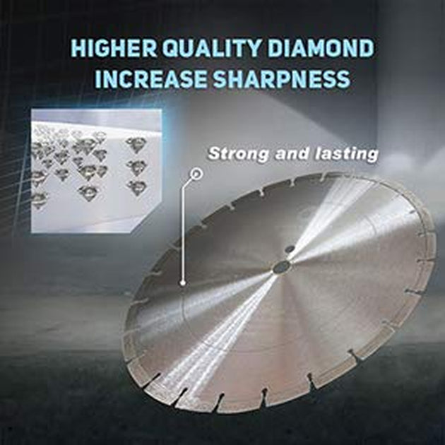 LSS 16 Inch Diamond Blades Dry or Wet Cutting General,Purpose Power Saw Blade,For Masonry Brick Marble Concrete Circular Saw Blade (16")