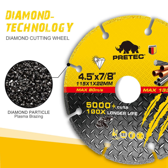 4/4.5Inch Diamond Cutting Wheel Wet Dry Cutting Saw Blade/Disc Grinder Wheel