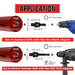 Diamond Core Drill Bits 2 1/2" Diameter 10"/254Mm Drilling Depth 5/8-11" Thread Core Bit Turbo Laser-Welded Segments for Cured Concrete with Brick Block Masonry with Two Adapters（Red）