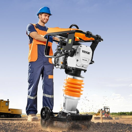 VEVOR 6.5 HP 196 Cc Four-Spring Jumping Jack Vibratory Rammer Tamper Compactor