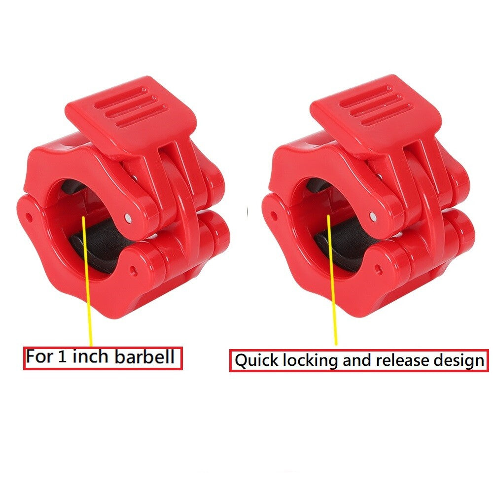 Olympic 1-2" Inch Barbell Clamps Quick Release Standard Bar Weight Plates 1 Pair