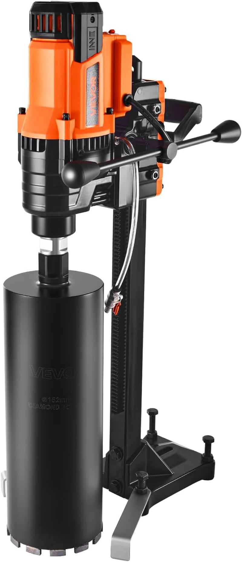 Diamond Core Drilling Machine, 0.8-8 in Drilling Diameter, Stand-Mount Dry and Wet Concrete Core Drill Rig with 8 Drill Bits, 800 RPM Speed, UNC1 1/4-7 Thread, for Concrete Brick Stone, 3000W