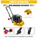 7.0HP Walk-Behind Vibratory Plate Compactor Rammer Jack Tamper 212CC Gas Engine