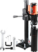 Diamond Core Drilling Machine, 8In Wet&Dry Concrete Core Drill Rig with Stand, 750RPM Speed & 1-1/4" 5/8" Thread & Lifting Handle, 8In Drilling Diameter for Concrete Brick Block Stone, 2500W