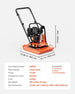 VEVOR 7.0Hp Walk-Behind Vibratory Plate Compactor Soil Dirt Rammer Gas Engine