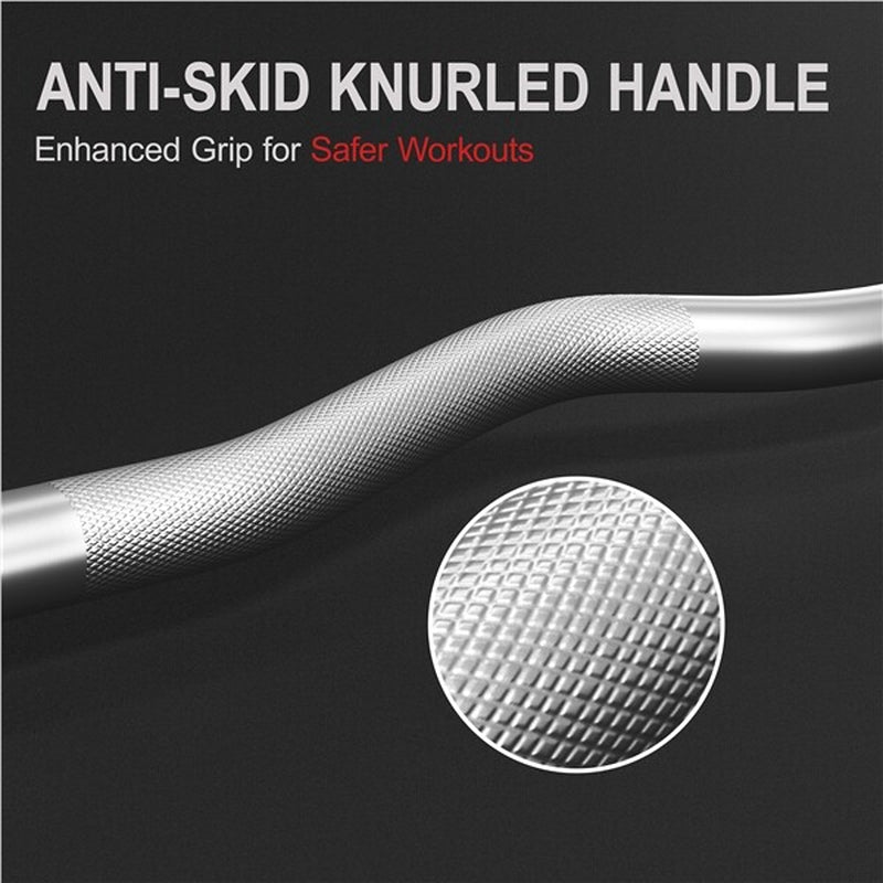 44Lbs Weights Barbell Weight Set Olympic Curl Bar with Weights for Home Gym