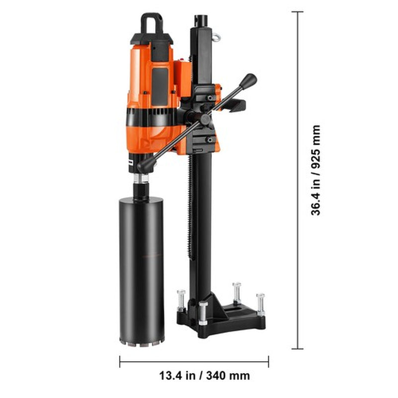 Core Drill Machine 0.8-11.8In Dia 3500W 570RPM Diamond Core Drill Rig with Stand