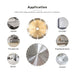 LSS 16 Inch Diamond Blades Dry or Wet Cutting General,Purpose Power Saw Blade,For Masonry Brick Marble Concrete Circular Saw Blade (16")