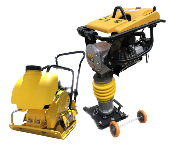 196Cc 6.5HP Dirt Jumping Jack Tamping Rammer Tamper & Walkbehind Plate Compactor