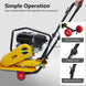 7HP Plate Compactor Rammer 22"X16" ,212CC Vibratory Compaction Tamper 5600 VPM
