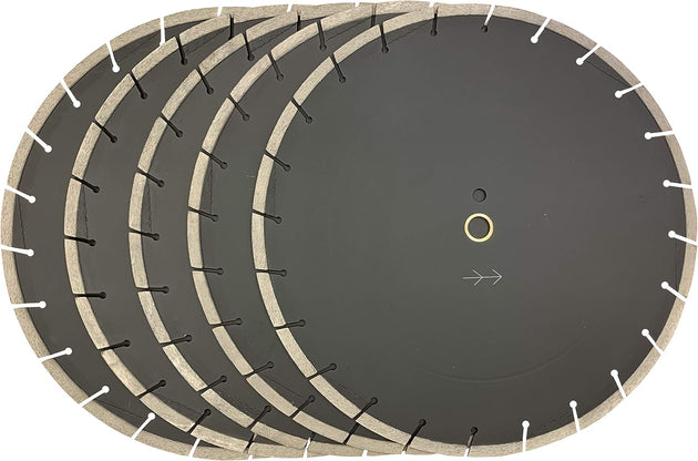 (5 PACK) SUPREMAX 16 Inch Asphalt Cutting Dry/Wet Segmented Diamond Saw Blades (16" 5-PACK)