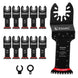 Bi-Metal Arc Edge Oscillating Tool Blade, Japanese Teeth Oscillating Saw Blades for Clean Cuts in Hard Wood & Plastic, Universal Fit Multitool Blades, 10-Pack