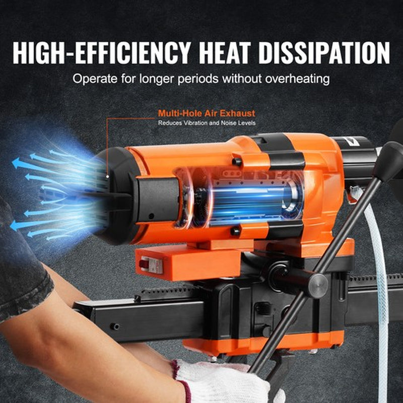 Core Drill Machine 0.8-11.8In Dia 3500W 570RPM Diamond Core Drill Rig with Stand
