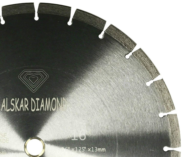 USA ADLSS 16 Inch Dry or Wet Cutting General Purpose Segmented High Speed Diamond Saw Blades for Concrete Stone Brick Masonry (16")