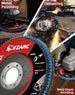 High Density Flap Discs 40 Grit, 4 1/2 X 7/8-Inch Flap Sanding Disc, Type 29 Zirconia Grinding Wheel 50 PCS for Stainless Steel, Sheet Metal