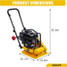 Walk-Behind Vibratory Plate Compactor Rammer 7HP 212Cc Gas Engine Soil Tamper