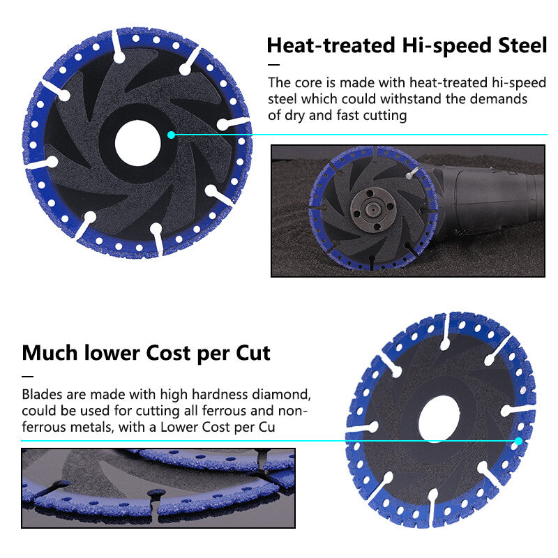 Metal Cutting Diamond Blade 5 X 7/8 Inch Cut off Wheel for Rebar Sheet Metal