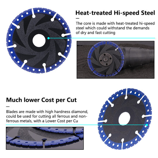 Metal Cutting Diamond Blade 5 X 7/8 Inch Cut off Wheel for Rebar Sheet Metal