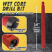 1-3/4" Wet Drill Core Bits for Concrete and Hard Masonry, Diamond Hole Saw, 14" Drilling Depth, 1-1/4"-7 Arbor, Wet Only
