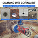 Diamond Core Drill Bits 2" Diameter 10"/254Mm Drilling Depth 5/8-11" Thread Core Bit Turbo Laser-Welded Segments for Cured Concrete With, Brick, Block, Masonry, with Two Adapters