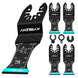 5 PCS Carbide Oscillating Tool Blades, Professional Multi Tool Blades Kits for Bolts Screws Hard Material Metal Nails Drywall, Multitool Blades Fit Dewalt Bosch Milwaukee Ryobi